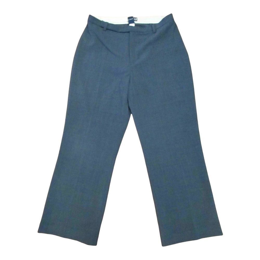 GAP Womens Dress Pants Blue Wool High Waisted Cropped Straight Leg Trousers 6
